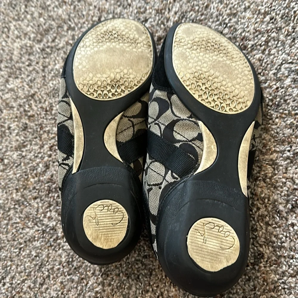 Coach Signature Women's Baylee Sneakers Shoes Black Size 8.5 Used Condition - Picture 4 of 5